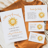 Invitation Petit Rayon de Soleil Code QR Baby Shower