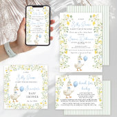 Gekke Goose Wildflower Baby Boy Shower Dank u Bedankjes Labels