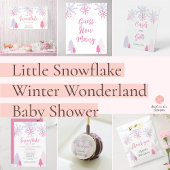Poster Devinez combien de signes Baby shower d'hiver
