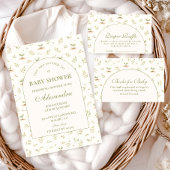 Carte D'accompagnement ittle Sprout Garden Party Diapper Raffle