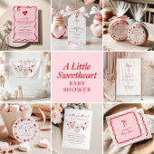 Serviette En Papier Petit amour Valentine's Pink Bow Baby shower