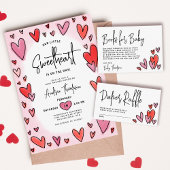 Serviette En Papier Notre petit Baby shower de coeur Saint-Valentin