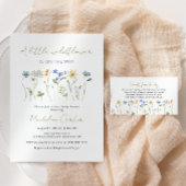 Invitations En Acrylique Baby shower floral Little Fleur sauvage Spring