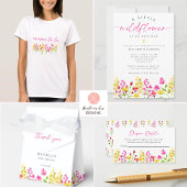 Bébé fleur sauvage en fleurs Baby shower Merci