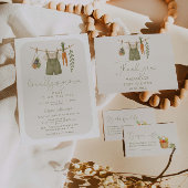 Lokaal geteeld rustiek Baby shower Kaart