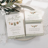 Badge Rond 7,6 Cm Sage Green En vichy Baby shower Mama à être