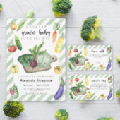 Lokaal geteeld baby shower dank u bedankkaart