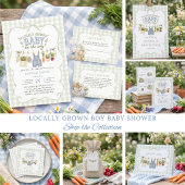 Invitation Fête de Naissance de Garçon Né Localement