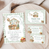 Lokaal geteelde boeren markt Baby shower Dank u Bedankkaart