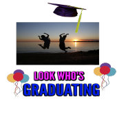 Faire-part Jumping For Joy Graduation Modern Script 1 photo