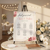Carte de Menu de Mariage Floral Blanc Minimaliste 