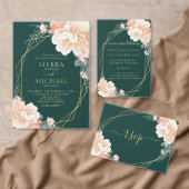 Cravate Emerald Green Peony Mariage à motifs floraux (Personnalisez la collection de ce créateur indépendant. )