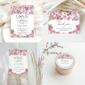 Carte D'accompagnement Recette Love In Bloom pour la future mariée