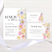 Invitation Jardin floral coloré clair Brunch nuptial