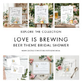 Modern Beer Love is Brewing Bridal Shower Kaart