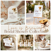 Invitations En Acrylique L'amour brasse Bow Espresso Martini Fête des marié