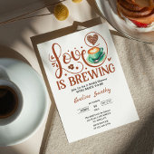 Carte D'accompagnement Love Is Brewing Recipe Request Bridal Shower