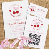 Invitations En Acrylique Love Is Cherry Sweet Bridal Shower