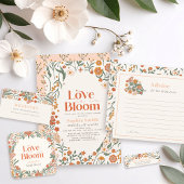 Étiquette Boho Retro Fleur Sauvage