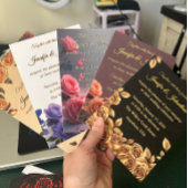 Invitation Elegant Simple Blue Roses Love is in Bloom Wedding