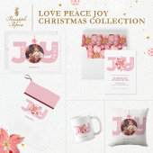 Roze Waterverf Poinsettia Kerstmis Grosgrain Lint