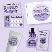 Porte-clés Lettre gothique violette Qr Code Onglerie