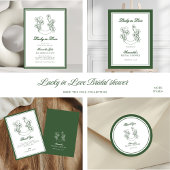Étiquette Shamrock Horseshoe Bridal Shower Return Address
