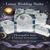 Jeu De Cartes Nuit lunaire Ciel Mariage Faveur