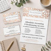 Carte De Visite Luxury Rose Gold CPA Minimal