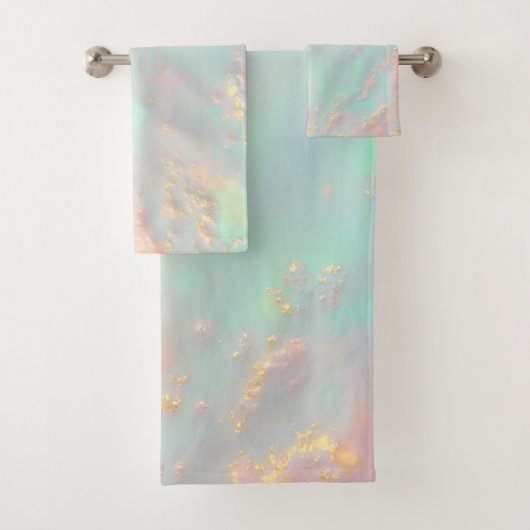 Collection Luxe Tendance Rose Pâle Menthe Douce Or (En situation)