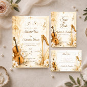 Save The Date Mariage Élégance Musicale Luxueuse
