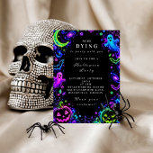 Invitation Célébration luxueuse d'Halloween néon