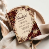 Carte De Placement Soirée de Thanksgiving Opulente et Luxueuse