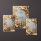 Luxe geïnspireerd bloemenmotief Details Informatiekaartje (Personaliseer de collectie van deze zelfstandige maker.)