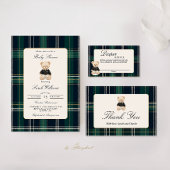 Poster Baby shower de luxe Boy Diaper Signe Raffle