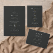 Carte de menu de réception de mariage Luxe Tenue d (Personnalisez la collection de ce créateur indépendant. )
