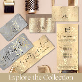 Carte De Fidélité Classé Lux Faux Gold & Silver Feuille Salon Punch
