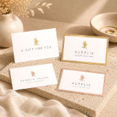 Carte De Visite Coiffeur Floral Or Luxe