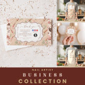 Carte De Visite Entreprise de manucure florale de luxe