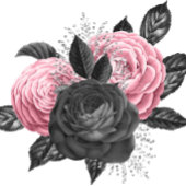 Save The Date Luxueux Mariage d'encre rose et noire