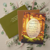 Magische Amber Forest Sprookjeshuwelijk Save The Date (Personaliseer deze collectie van deze onafhankelijke maker. Test)