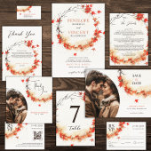 Invitation Aquarelle Chute Wreath