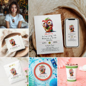 Magische papegaai karikaturen 1e verjaardag bedankdoosjes