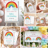 Rainbow Kids Birthday Party Invitation Magical 