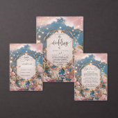 Magische sterren en sprankelende moderne bruiloft kaart (Personaliseer de collectie van deze zelfstandige maker.)