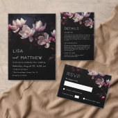 Étiquette Magnolia Sombre | Mariage (Personnalisez la collection de ce créateur indépendant. )