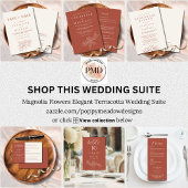 Invitation Terracotta Floral Élégant Mariage formel