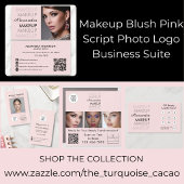 Blush Roze Script Logo Foto Badge
