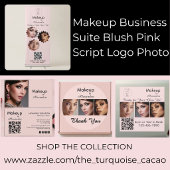 Tote Bag Studio de Maquillage Photo Logo Script Rose Pâle