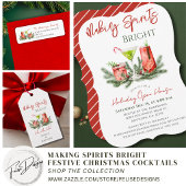 Making Spirits Bright Aangepaste Kerst Koppelcadea Cadeaulabel